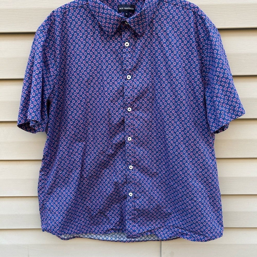 Jack Maverick XL men’s short sleeve button up floral print casual golf shirt
